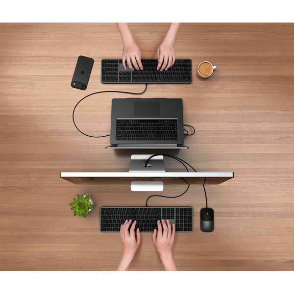 Satechi Slim LX3 káblová klávesnica - US English - Space Black - Klávesnice - Obrázok 4889bf3c156042608a1df6a69a263fc9