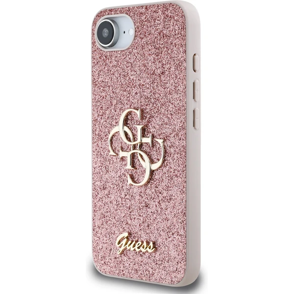 Guess PU Fixed Glitter 4G Metal Logo kryt iPhone 17e/16e ružový - Puzdra - Obrázok 4890917d06f0496aa7e453e01e847255