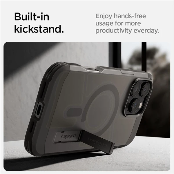 Spigen Tough Armor MagSafe kryt iPhone 16 Pro Max frost black - Puzdra - Obrázok 48961ad15f0d46f88c064b7aa5563272