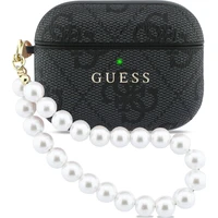 Guess PU 4G Classic Logo Pearl Strap puzdro AirPods Pro 3 čierne - Puzdra