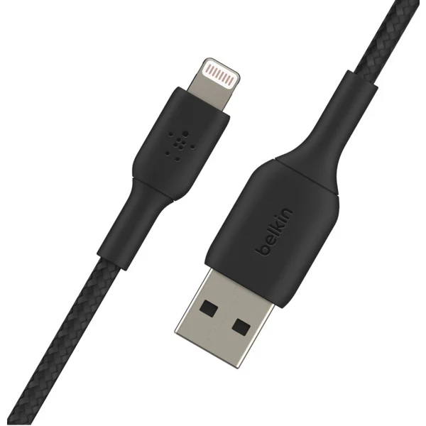 Belkin BOOST Charge Braided Lightning/USB-A odolný kábel, 2m, čierny - Káble - Obrázok 4899400301