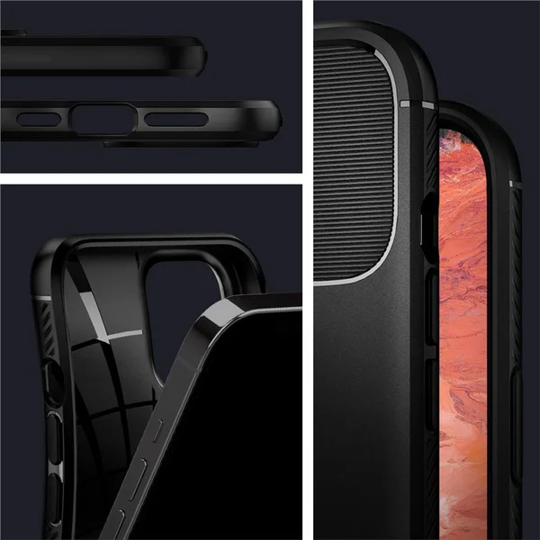 Spigen Rugged Armor kryt iPhone 12 / 12 Pro čierny - Puzdra - Obrázok 48B3200401