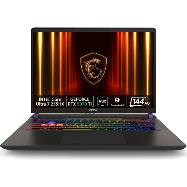 MSI Vector 16 HX AI (A2XWHG-695XCZ) RTX 5070 Ti sivý - Notebooky - Hlavný obrázok