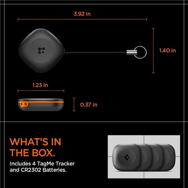 Spigen Bluetooth Tracker TagMe lokátor s Apple Find My čierny - Lokátory - Obrázok 48f05734eaff40fe92cf7a3c6c7ef63a