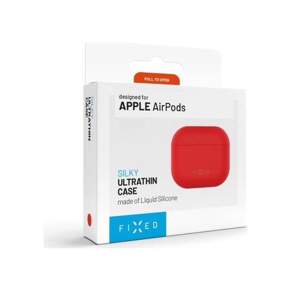 FIXED Hodvábne silikónové puzdro pre Apple AirPods Pro 3 červené - Puzdra - Obrázok 48f3763cf02d45318a9e6169be4572cd