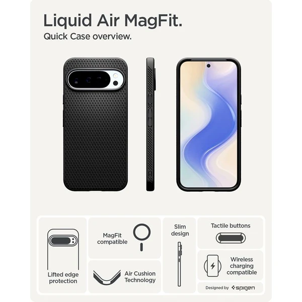 Spigen Liquid Air MagSafe kryt Google Pixel 10 Pro XL matne čierny - Puzdra - Obrázok 48f37d8a986044bdbd249c0b9a9a48cd