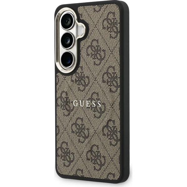 Guess PU Leather 4G Gold Frame Magnetický kryt Samsung Galaxy S26+ hnedý - Puzdra - Obrázok 492039bcb4dd4219b553634a47d4c461