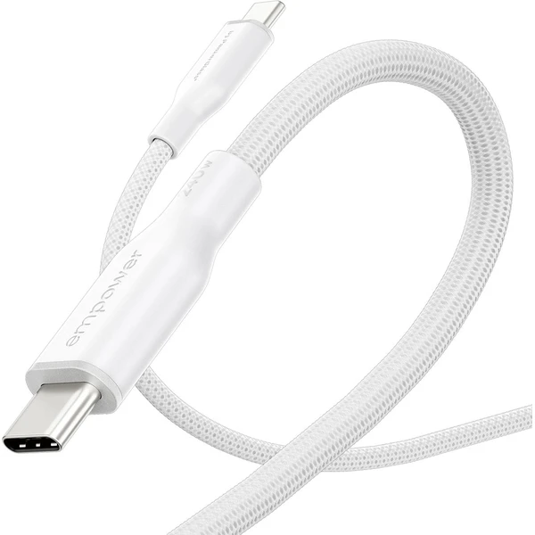PanzerGlass USB-C/USB-C napájací kábel 240W 1,2m biely - Káble a redukcie - Obrázok 493J000K01