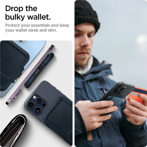 Spigen Lock Fit MagSafe Wallet peňaženka tmavo modrá - Peňaženky - Obrázok 4950657ecc1c41e0b799e63381eba25b