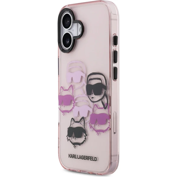 Karl Lagerfeld IML Multi K&CH Heads Zadný Kryt pre iPhone 17 ružový - Puzdra - Obrázok 496a86c55a5c49909877813a708b4cfd