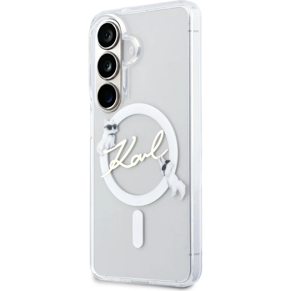 Karl Lagerfeld IML Choupette Karl Script Logo Magnetický kryt Samsung Galaxy S26 číry - Puzdra - Obrázok 496c01040931407e9a6576749a886e1d