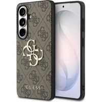 Obal Guess PU 4G Metal Logo pre Samsung Galaxy S26+ hnedý - Puzdra