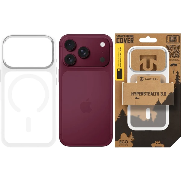 Tactical MagForce Hyperstealth 3.0 Kryt pre Apple iPhone 17 Pro/18 Pro Snow White - Puzdra - Obrázok 498e23d713004f628e93094e12f6e0c5