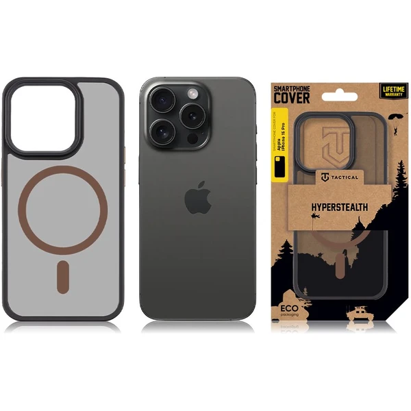 Tactical MagForce Hyperstealth 2.0 Kryt pre iPhone 15 Pro Black/Moucha Moose - Puzdra - Obrázok 49966f6465624a59a236dce0937ffe21