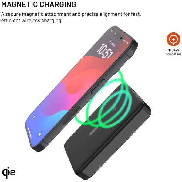 FIXED MagZen 10 Pro Qi2/MagSafe powerbanka, 10000mAh, 15W, čierna - Powerbanky - Obrázok 499f011d7cb14d558eeb73d0fb01e646