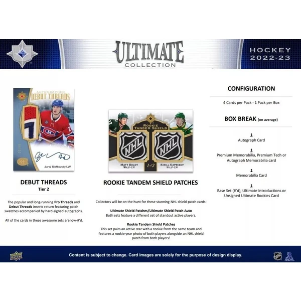 Hokejové karty 2022-23 Upper Deck Ultimate Hockey Hobby Box - Hokejové karty - Obrázok 49I4000O01