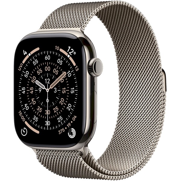Apple Watch Series 11 Cellular (42mm) Prírodný titán s prírodným milánskym ťahom