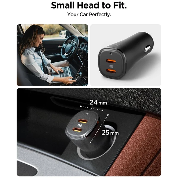 Spigen Essential (50W) nabíjačka do auta čierna - Nabíjačky - Obrázok 49baa6102b5f46ea87b93a6576e9fcf5