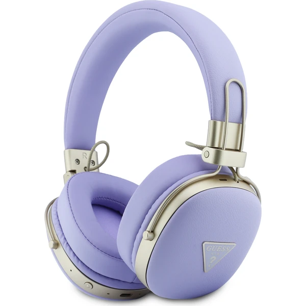 Guess PU Grained Triangle Gold Metal Logo ENC Bezdrôtové Slúchadlá Purple - Slúchadlá - Hlavný obrázok