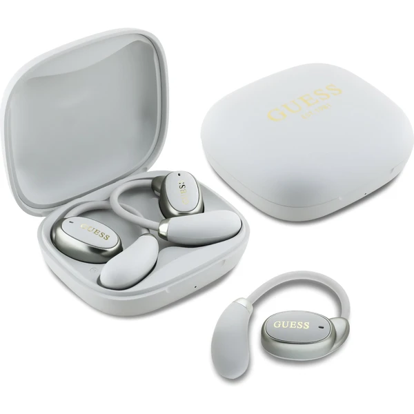 Guess Satin Classic Logo OWS bezdrôtové slúchadlá béžové - Slúchadlá - Hlavný obrázok