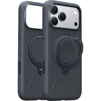 Torras OStand Q3 Silicone MagSafe kryt iPhone 18 Pro čierny - Puzdra