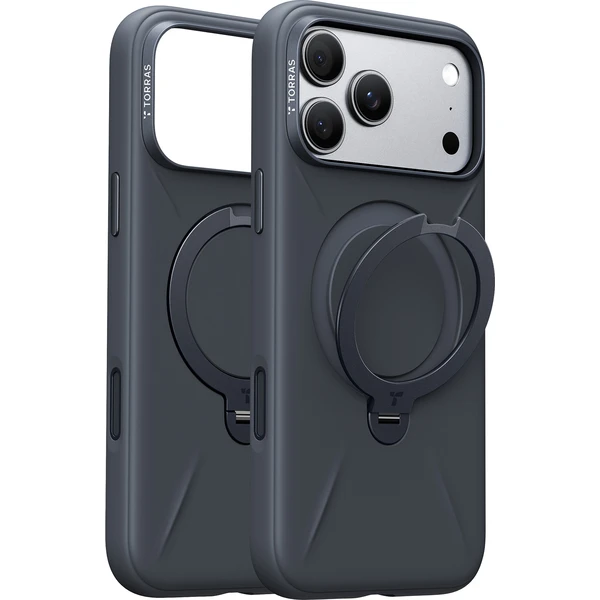 Torras OStand Q3 Silicone MagSafe kryt iPhone 18 Pro sivý - Puzdra - Hlavný obrázok