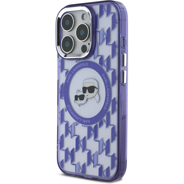 Karl Lagerfeld IML Monogram K&CH Heads MagSafe kryt pre iPhone 16 Pre Max fialový - Puzdra - Obrázok 49ff2742b3e94d57b9646db235d461f2