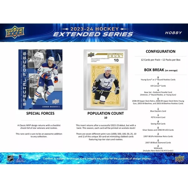 Hokejové karty 2023-24 Upper Deck Extended Series Hockey Hobby Box - Hokejové karty - Obrázok 4A67000L01