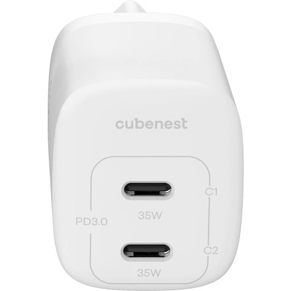 CubeNest S2D1 sieťová nabíjačka 35W biela - Nabíjačky - Obrázok 4AB3000J01