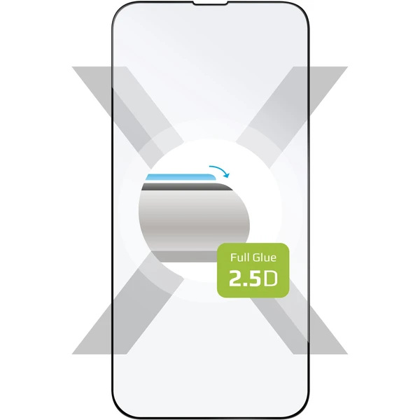 FIXED 2,5 D Full-Cover tvrdené sklo 0,33 mm Apple iPhone 13 Pro Max/14 Plus čierne - Ochranné fólie a sklo - Hlavný obrázok