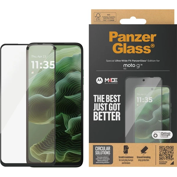 PanzerGlass Ultra-Wide Fit Motorola Moto G35 - Ochranné fólie a sklo - Obrázok 4BFH000L01