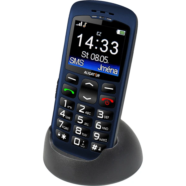 ALIGATOR A670 Senior modrý + stolná nabíjačka - Mobilné telefóny - Hlavný obrázok