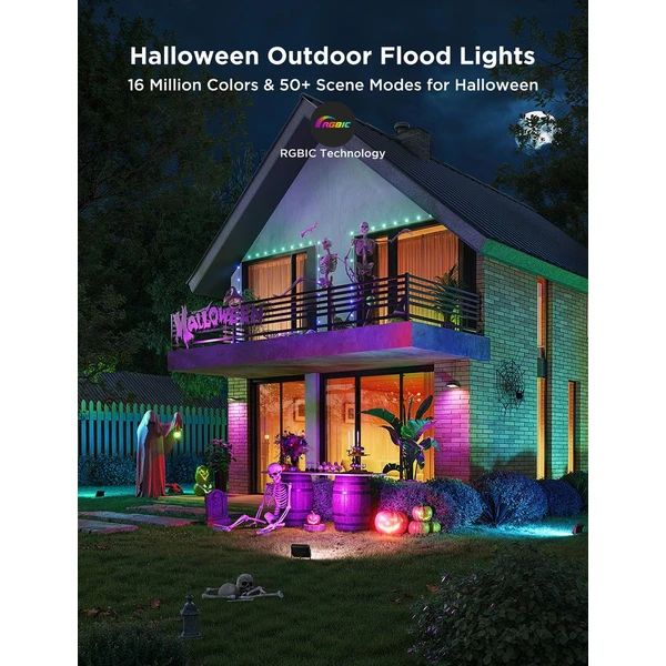 Govee Flood Lights 2 vonkajšie SMART LED svetlá 4ks - Inteligentné osvetlenie - Obrázok 4BQK000K01