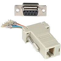 PremiumCord COM (DE-9)/RJ45 redukcia sivá - Káble a redukcie