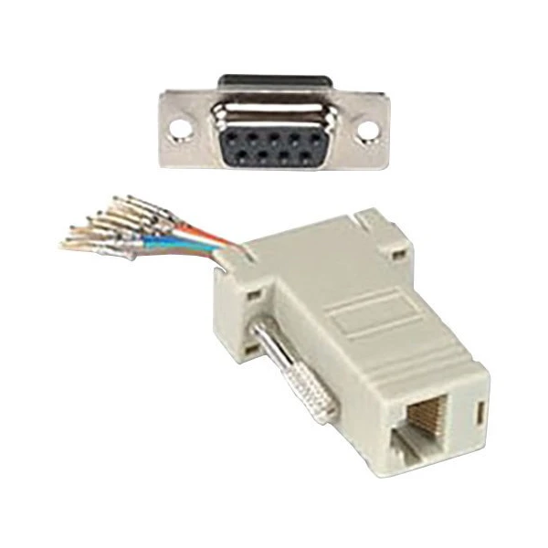 PremiumCord COM (DE-9)/RJ45 redukcia sivá - Káble a redukcie - Hlavný obrázok