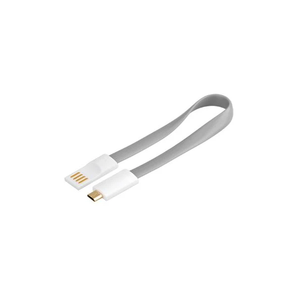 PremiumCord USB-A/MicroUSB-B magnetický napájací kábel 0,2m sivý - Káble a redukcie - Hlavný obrázok