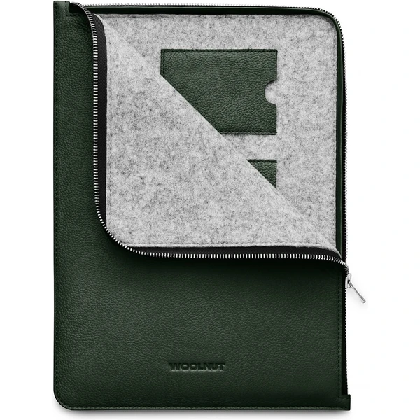 Woolnut kožené puzdro Folio pre MacBook Air 13"/MacBook Pro 14"/MacBook Pro 13 tmavozelené - Puzdra - Obrázok 4CG7000601