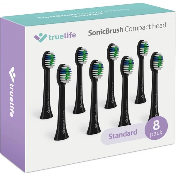 TrueLife SonicBrush Compact Heads Black Standard 8 Pack - Zubné kefky - Obrázok 4CTG300401