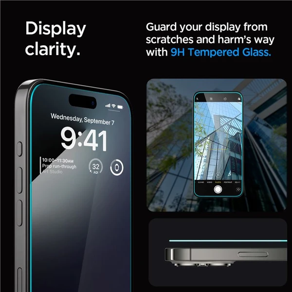 Spigen Glass tR EZ Fit 2 Pack tvrdené sklo iPhone 15 Pro Max číre - Ochranné fólie a sklo - Obrázok 4CZ8000601