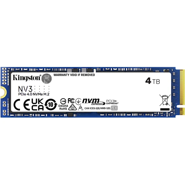 Kingston SSD NV3 4TB NVMe PCIe M.2 2280 (6000/5000MB/s) - SSD - Hlavný obrázok