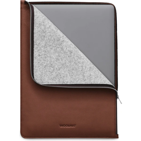 Woolnut Leather Folio kožené puzdro MacBook Pro 16" hnedé - Puzdra - Hlavný obrázok