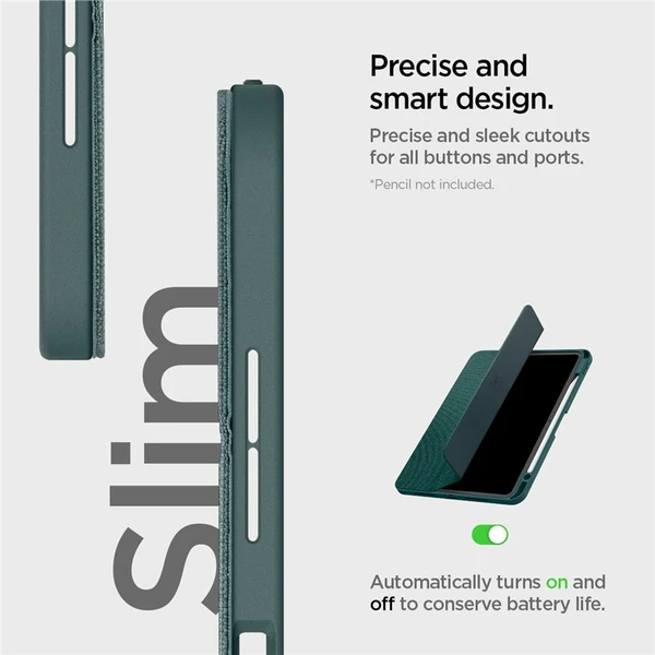 Spigen Urban Fit púzdro iPad Pro 11" (2025) polnočne zelené - Puzdra - Obrázok 4EE5000O01
