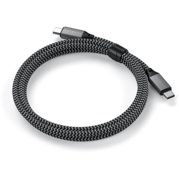 Satechi USB-C/USB-C napájací kábel 100W 2m vesmírne šedý - Káble a redukcie - Obrázok 4EK2700301