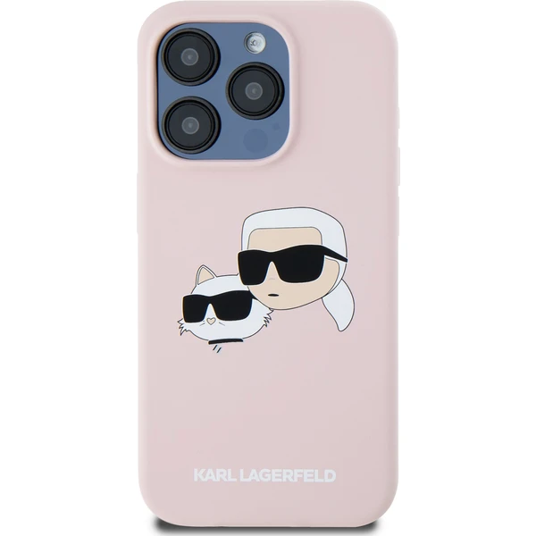Karl Lagerfeld Liquid Silicone Double Heads Magsafe zadný kryt iPhone 15 Pro Max ružový - Puzdra - Obrázok 4FP5000J01