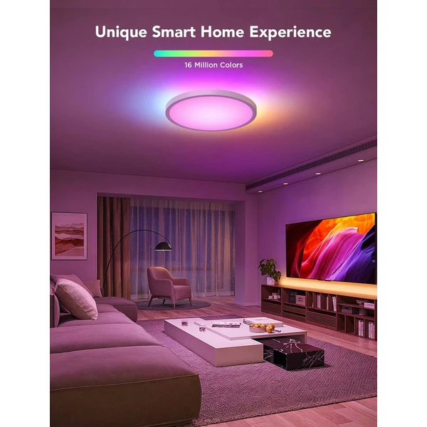 Govee RGBICWW Smart okrúhle stropné svetlo 2400lm 30cm Matter biele - Inteligentné osvetlenie - Obrázok 4FQK000K01