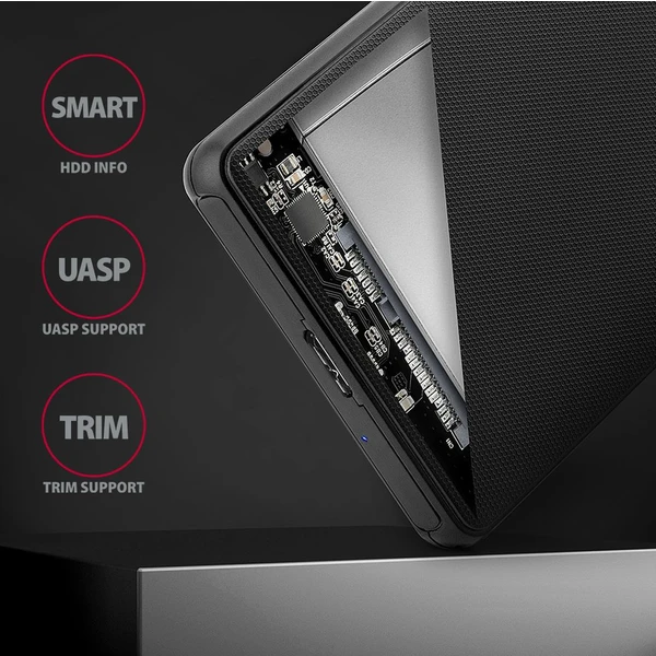 AXAGON externý box pre 2,5 SSD/HDD - USB 3.2 Gen 1 čierny - Externé boxy - Obrázok 4GD0700301