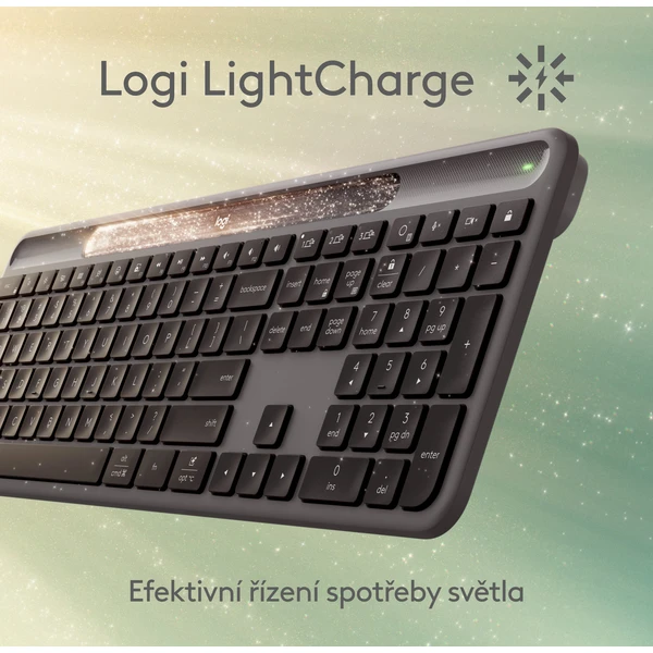 Logitech K980 Signature Slim Solar+ bezdrôtová klávesnica čierna US - Klávesnice - Obrázok 4IRI000K01