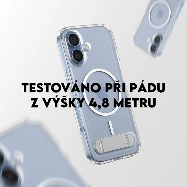 PanzerGlass® CARE Kickstand kryt s MagSafe Apple iPhone 17 strieborný/biely - Puzdra - Obrázok 4KDH000K01