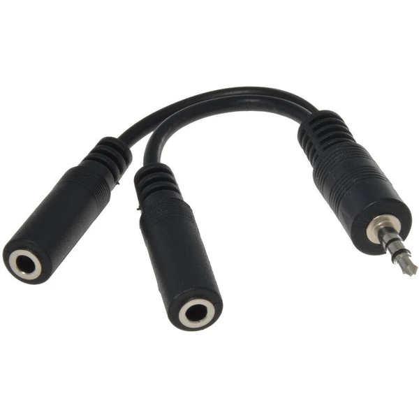PremiumCord 3,5mm/2x 3,5mm redukcia 0,1m čierna - Káble a redukcie - Obrázok 4KUU000501