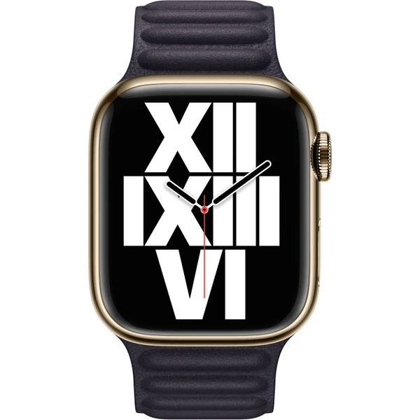 Apple Watch 41/40/38mm atramentovo fialový kožený ťah - S/M - Remienky - Obrázok 4L64700301